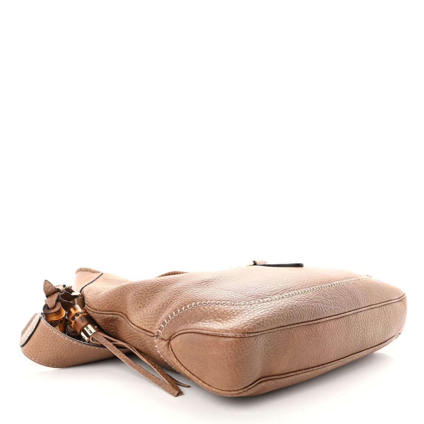 Pebbled Calfskin Medium New Jackie Shoulder Bag Brown
