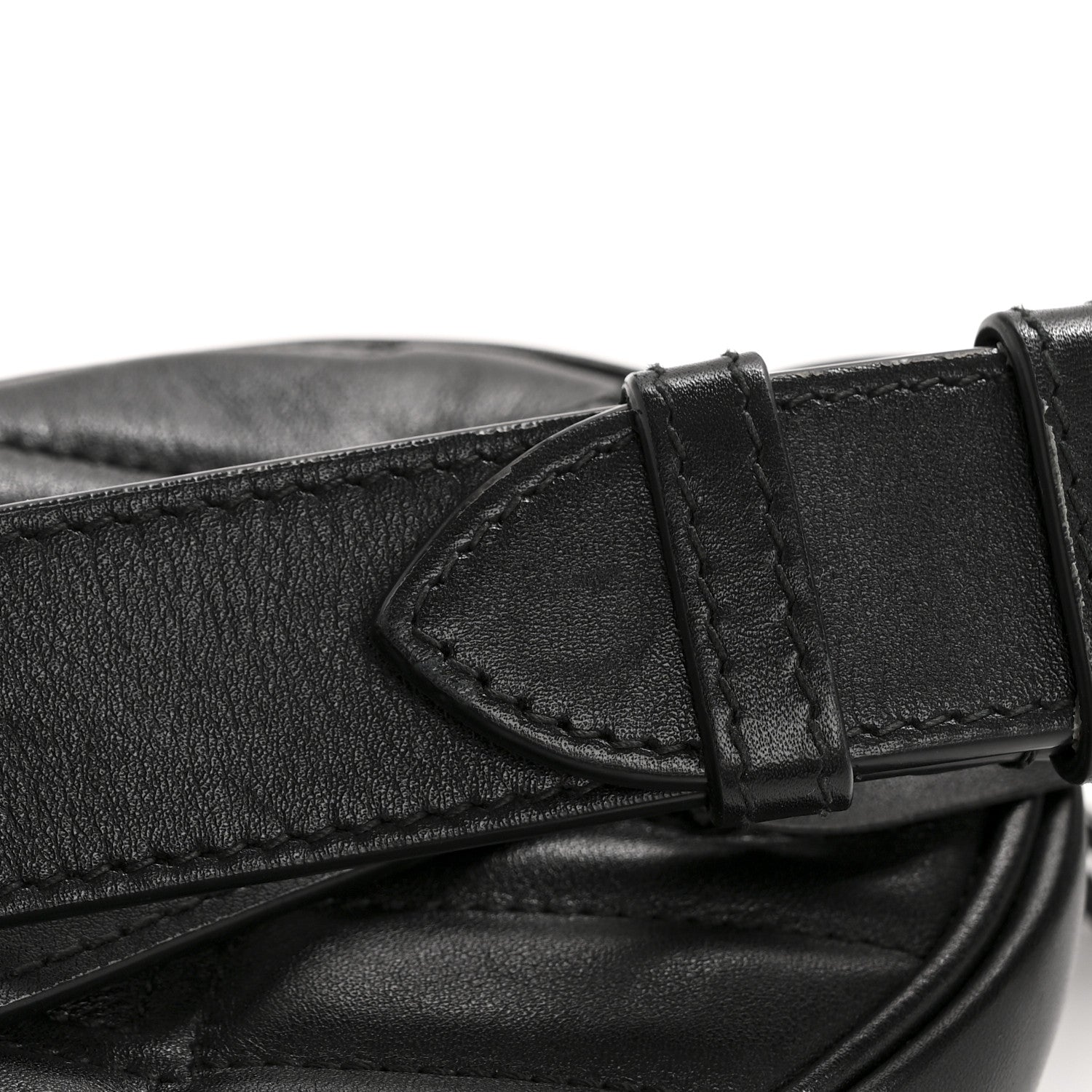 Gucci Calfskin Matelasse GG Marmont Belt Bag 75 30 Black 12 of 13