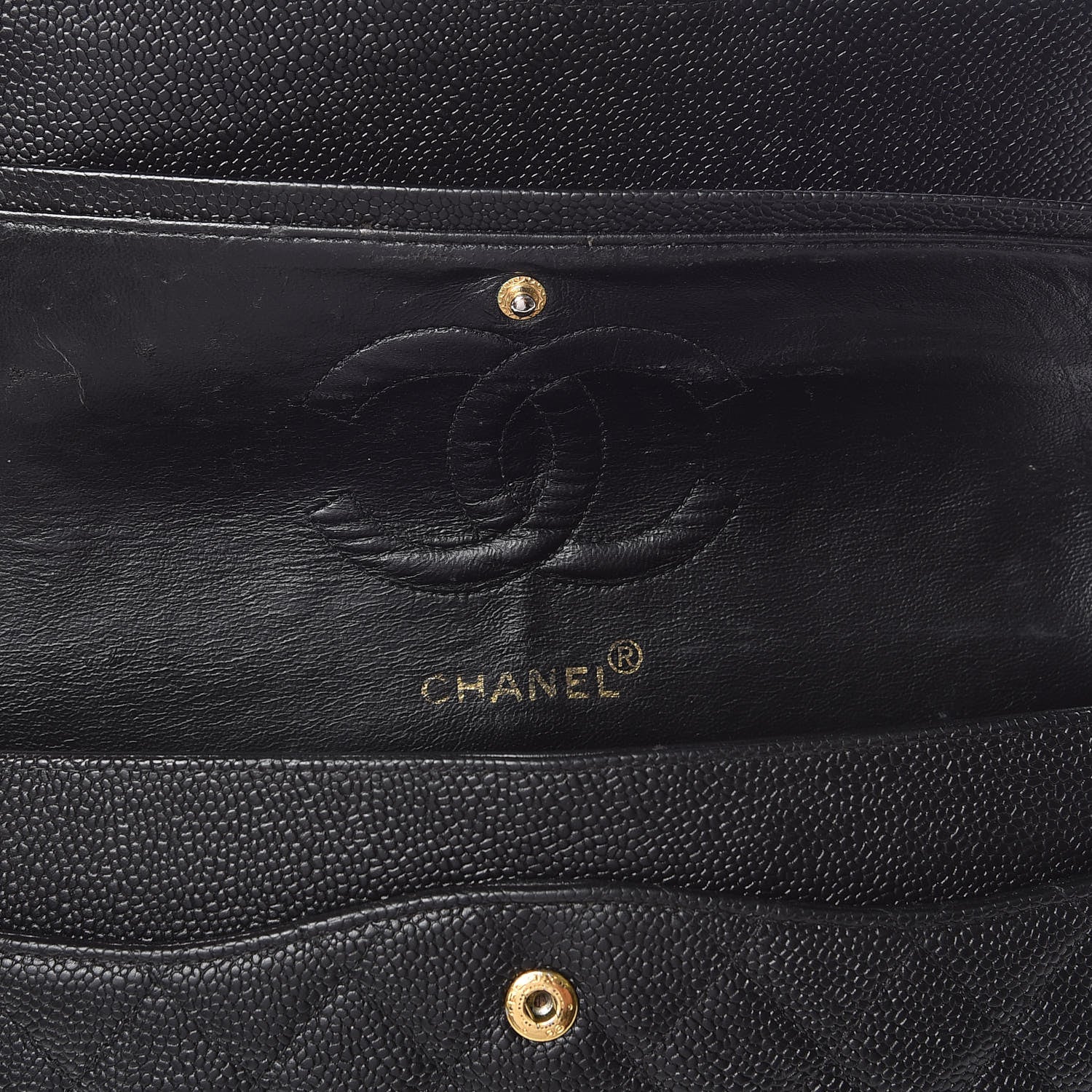 Chanel Caviar Quilted Medium Double Flap Black 8 of 19