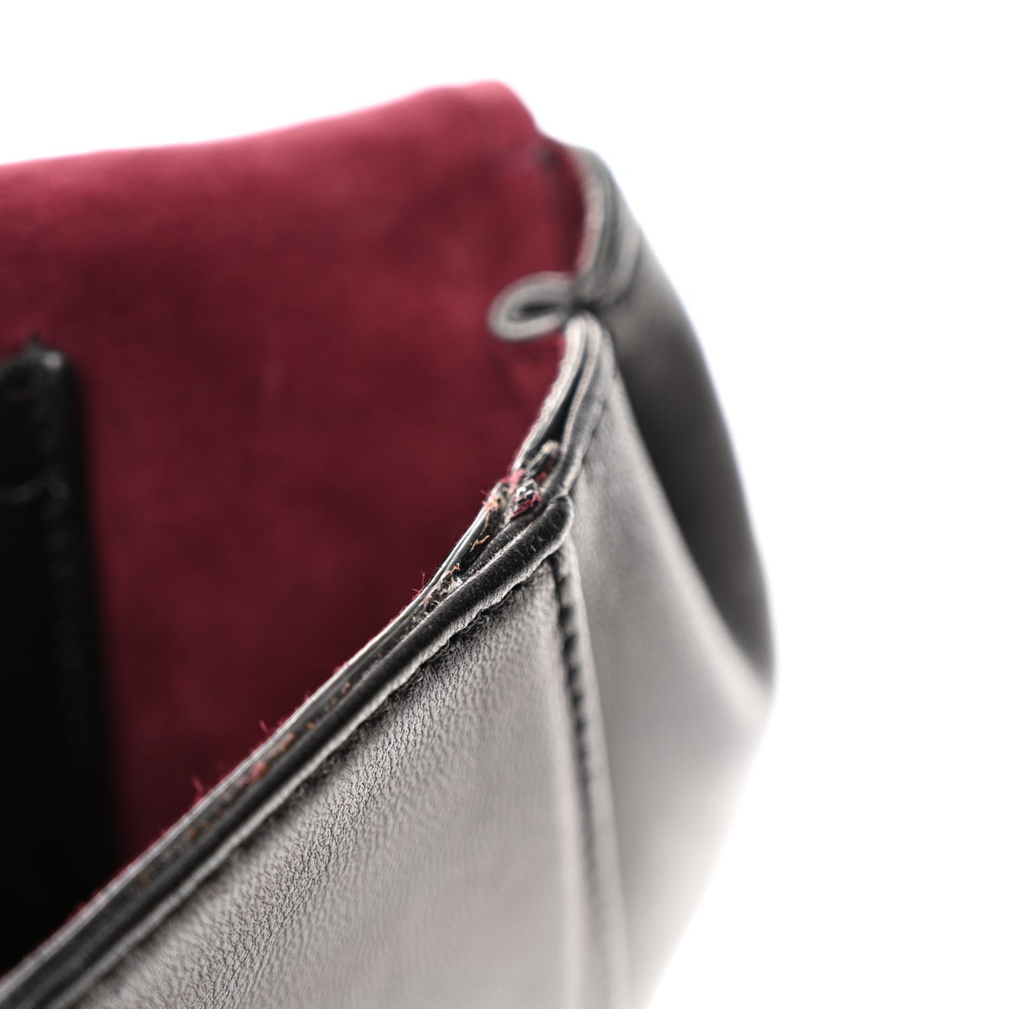 Lambskin Quilted Double Stitched The St Marc Trouble Shoulder Bag Black