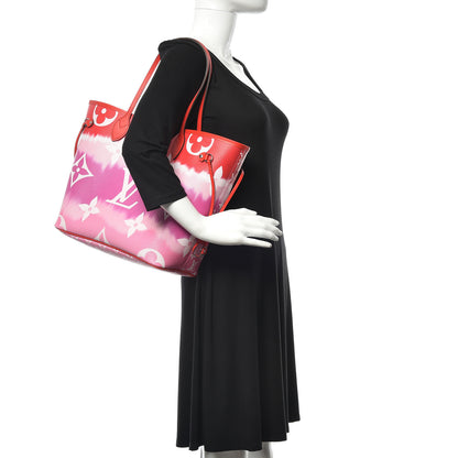 Louis Vuitton Monogram Escale Neverfull MM Rouge 2 of 10