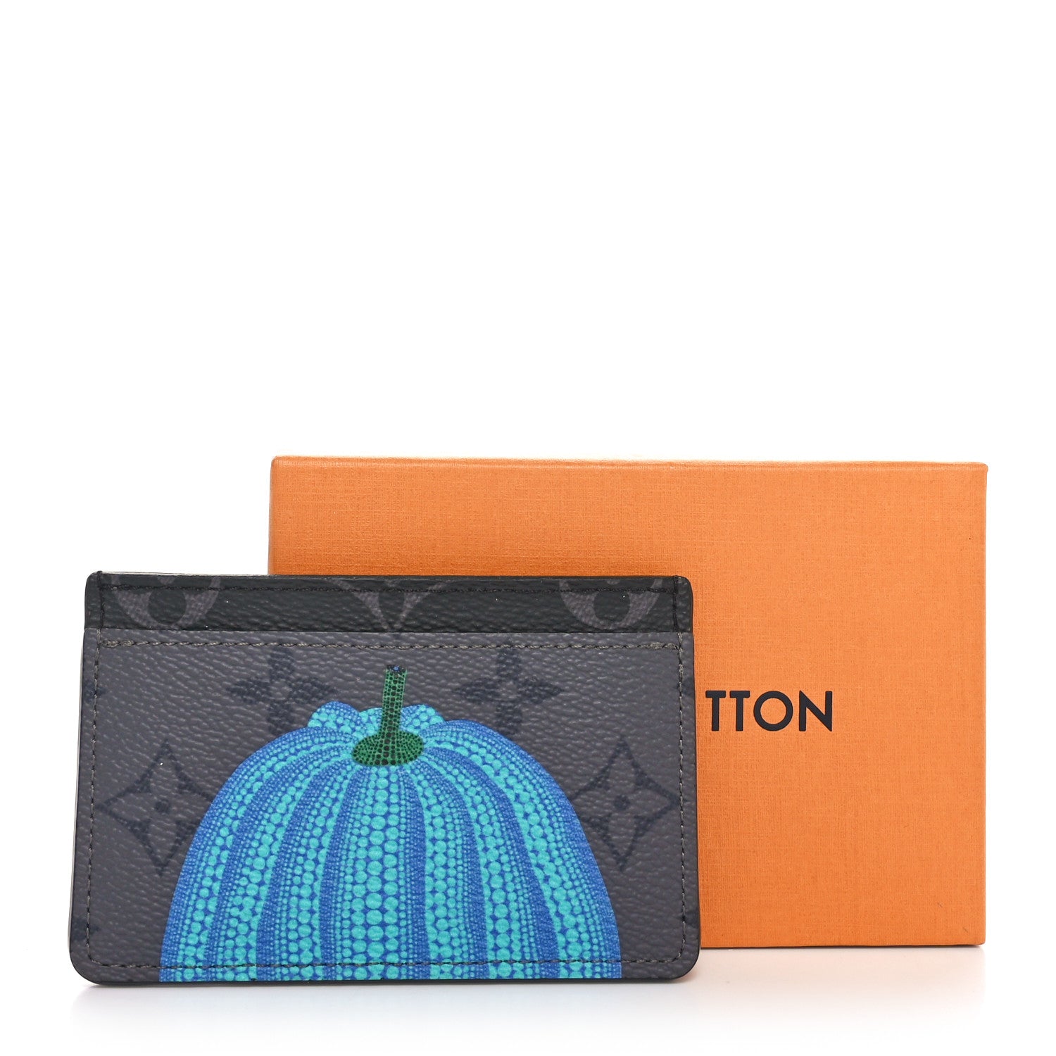 Louis Vuitton LV X YK Monogram Eclipse Reverse Pumpkin Card Holder 1647957   FASHIONPHILE