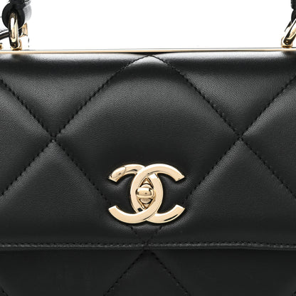 Chanel Lambskin Quilted Small Trendy CC Dual Handle Flap Bag Black 8 of 10
