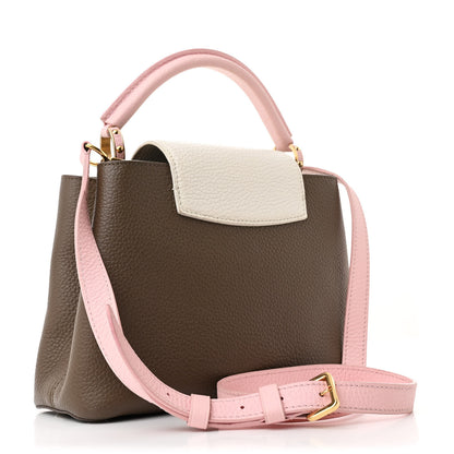 Louis Vuitton Taurillon Capucines BB Smokey Brown Creme Pink 3 of 10