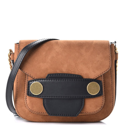 Stella McCartney Eco Alter Faux Suede Nappa Popper Shoulder Bag Tan 1 of 7