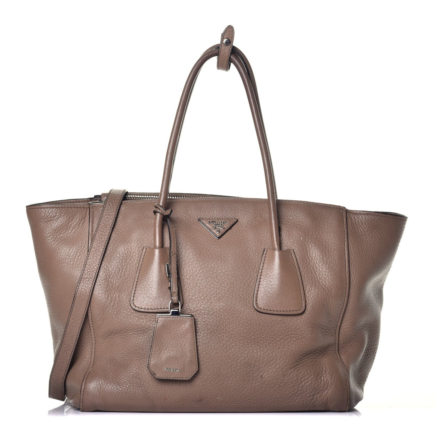 Glace Calf Twin Pocket Tote Marmo