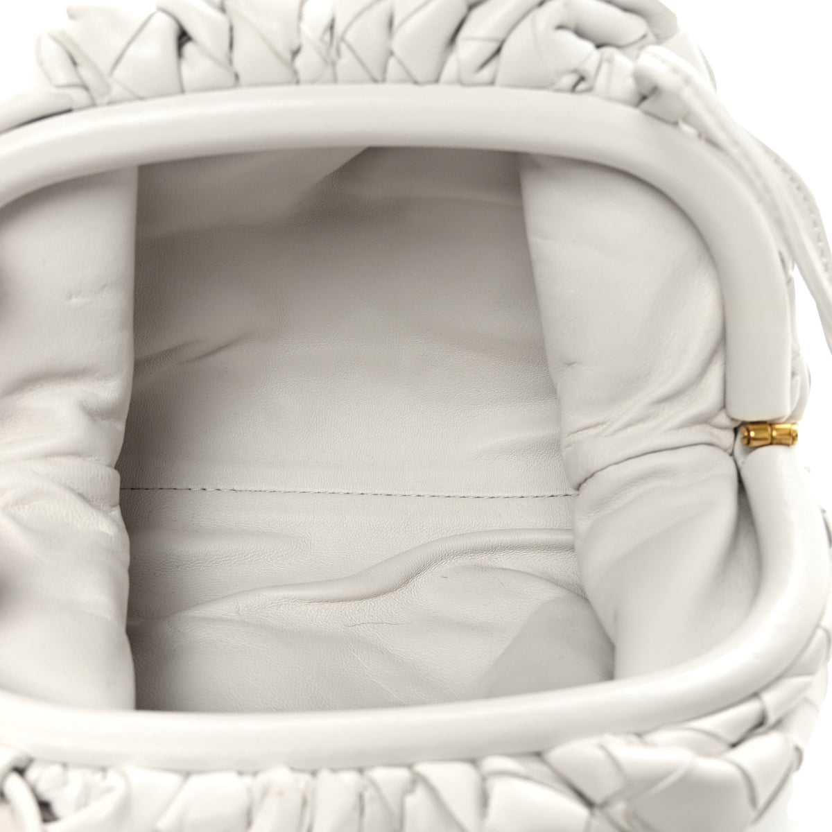 Nappa Intrecciato The Mini Pouch Chalk
