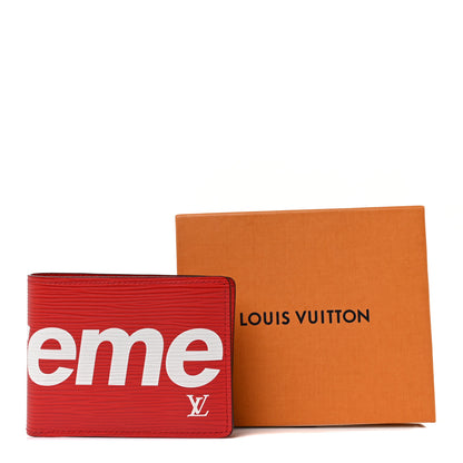 Louis Vuitton X SUPREME Epi Slender Wallet Red 9 of 9