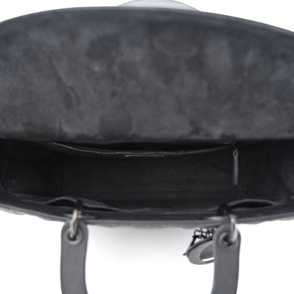 Christian Dior Ultra Matte Calfskin Cannage Large Lady Dior Black 6 of 11