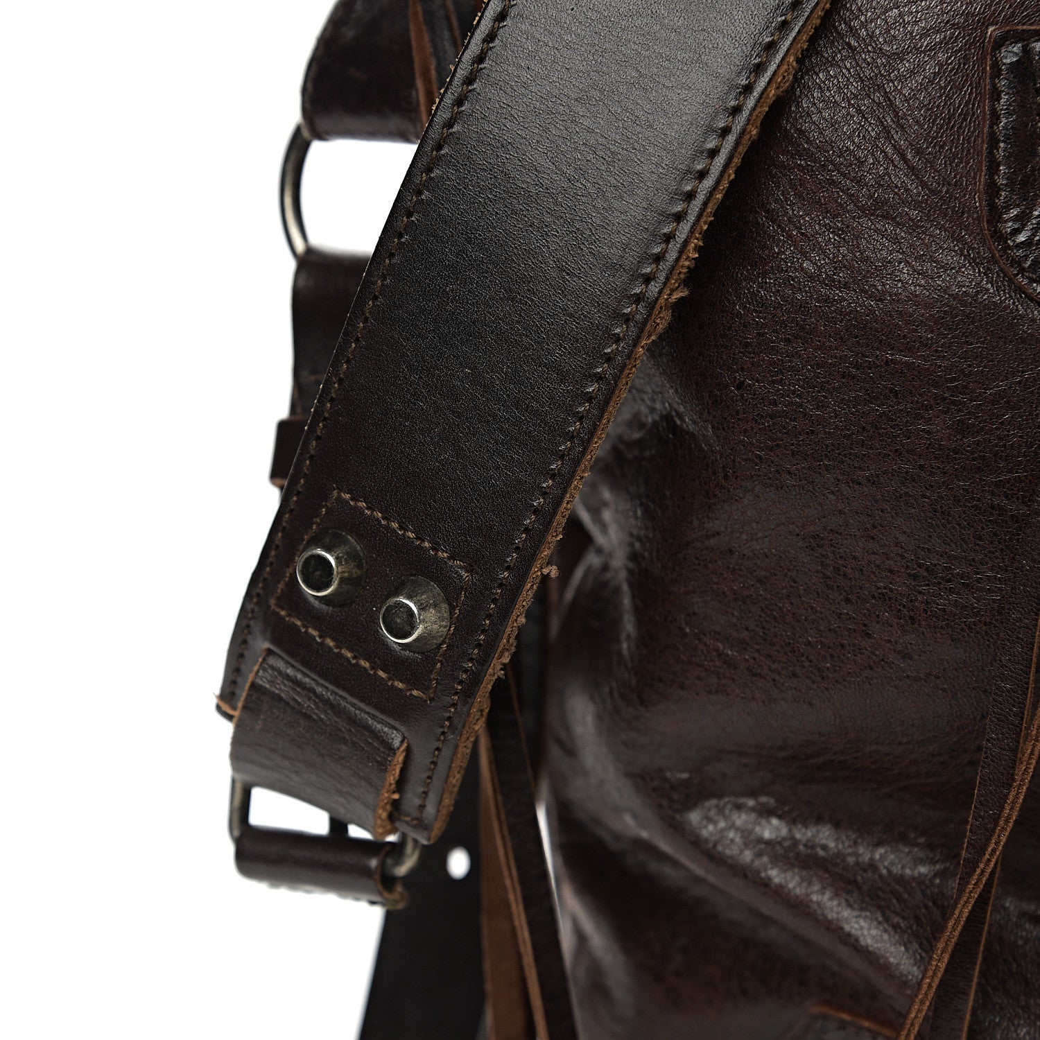 Balenciaga Chevre Classic Silver Hardware Mens Day Messenger Brown 8 of 14