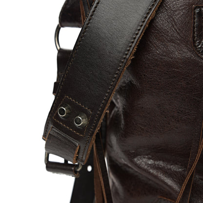 Balenciaga Chevre Classic Silver Hardware Mens Day Messenger Brown 8 of 14