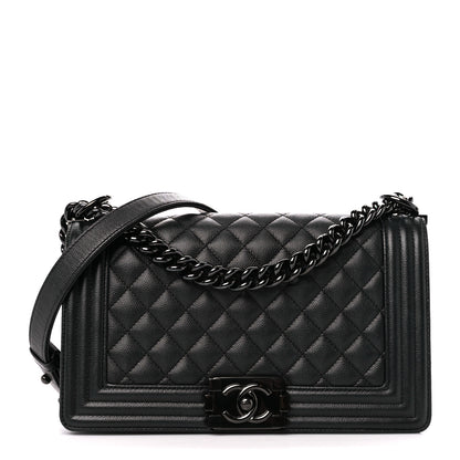 Chanel Caviar Quilted Medium Boy Flap So Black 1 of 12