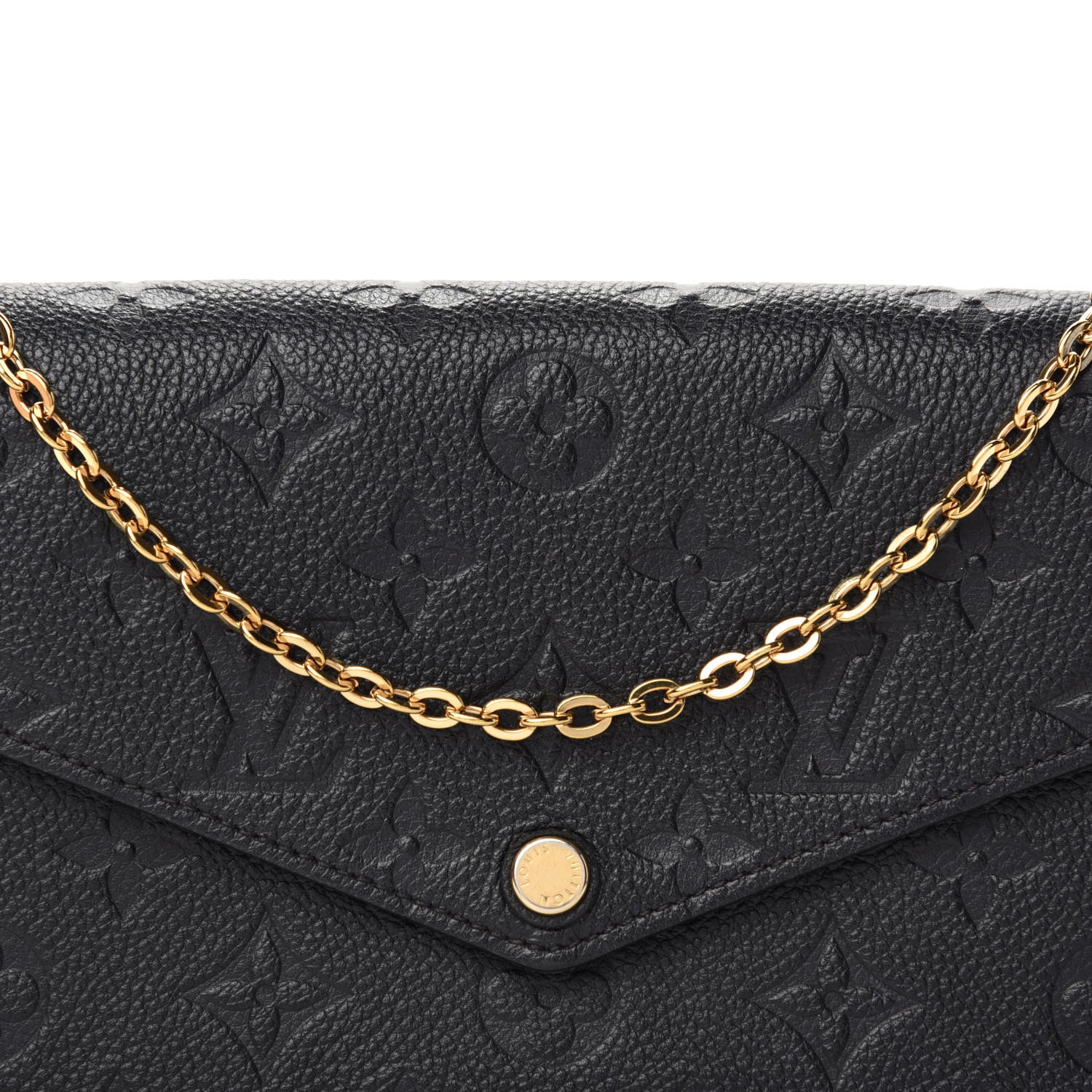 Louis Vuitton Empreinte Pochette Felicie Chain Wallet Black 11 of 12