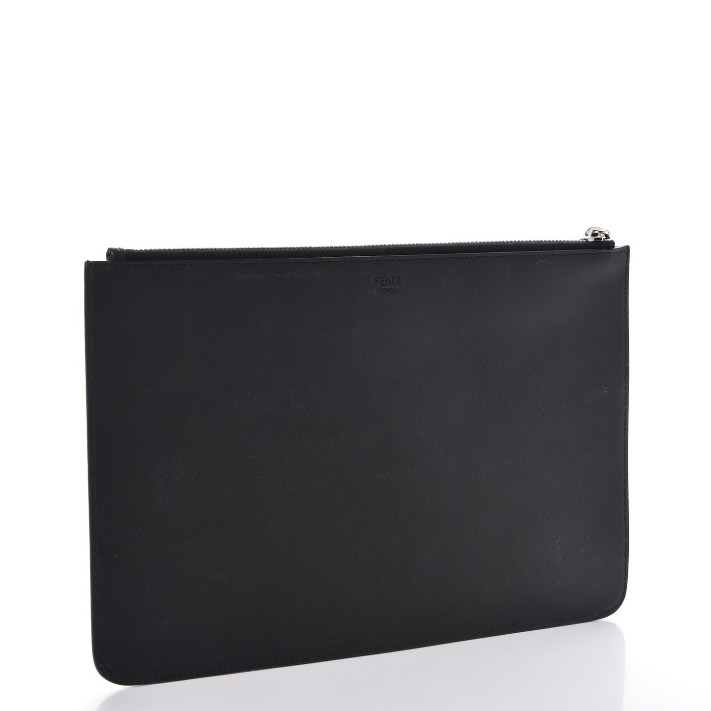 Vitello Century Monster Eyes Inlay Pouch Black Giallo