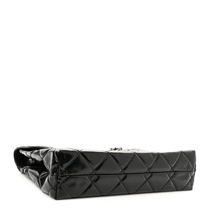 Chanel Vinyl Quilted In the Business Flap Bag Black 4 of 11