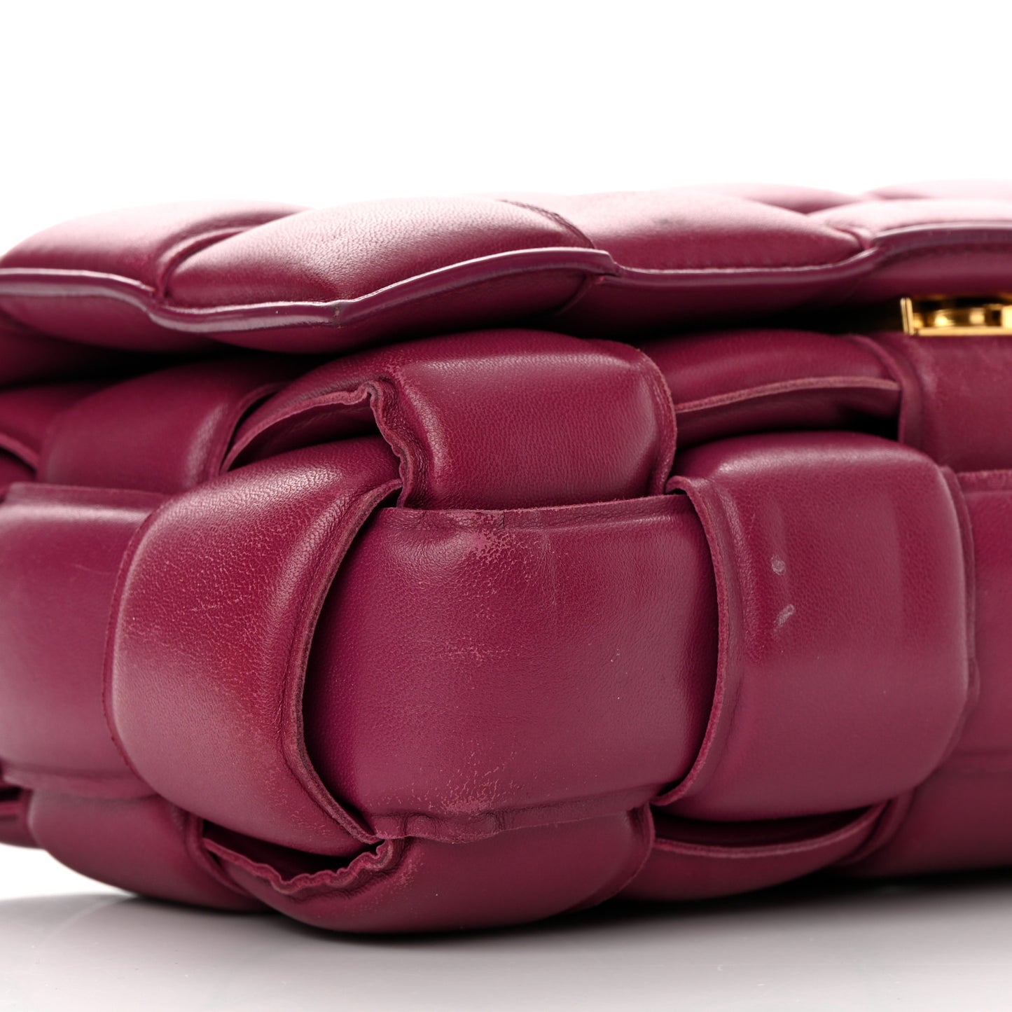 Nappa Maxi Intreccio Padded Cassette Crossbody Bag Cinnabar