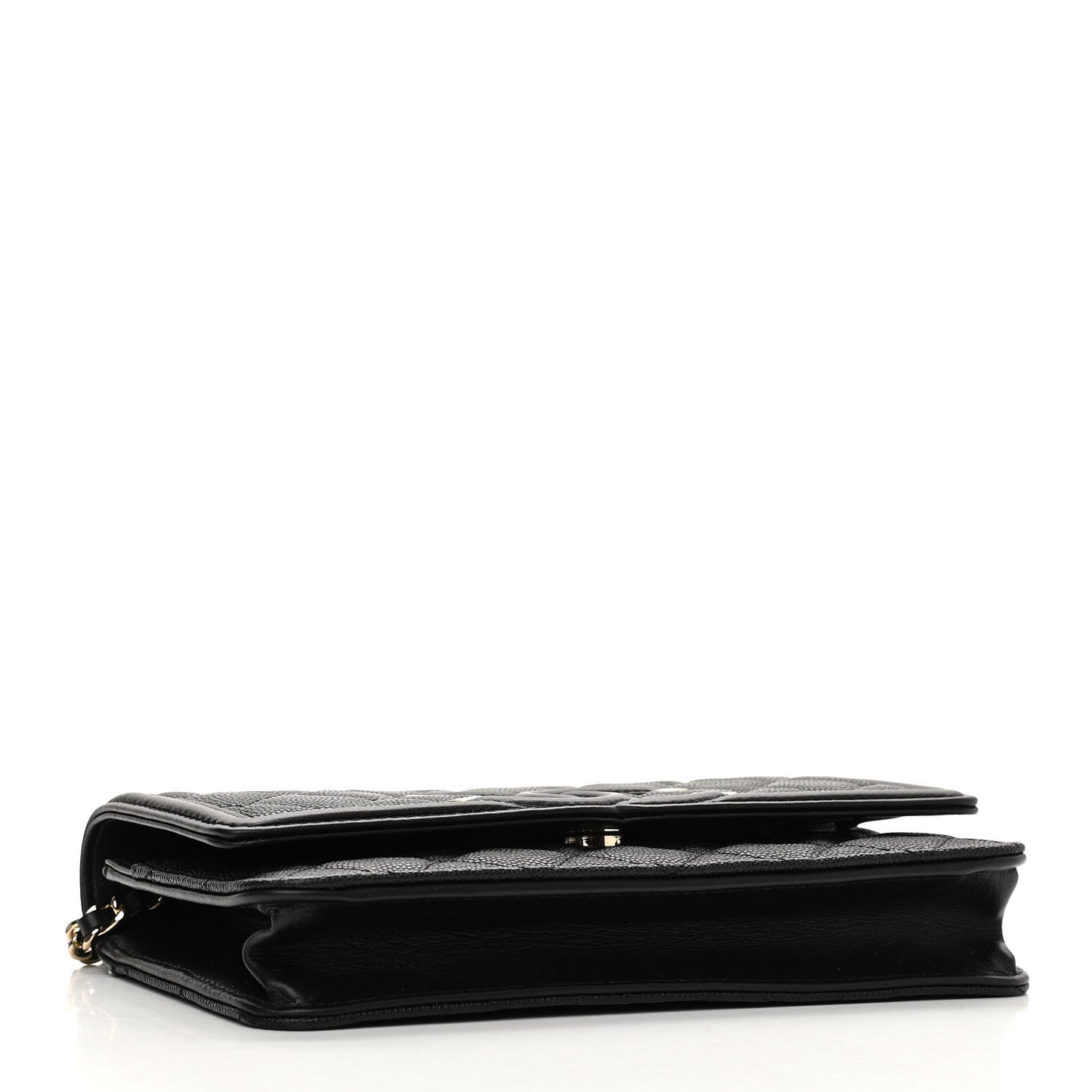 Caviar Quilted CC Filigree Wallet On Chain WOC Black