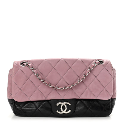 Chanel Lambskin Quilted Bi-Color Medium Single Flap Light Purple 1 of 12