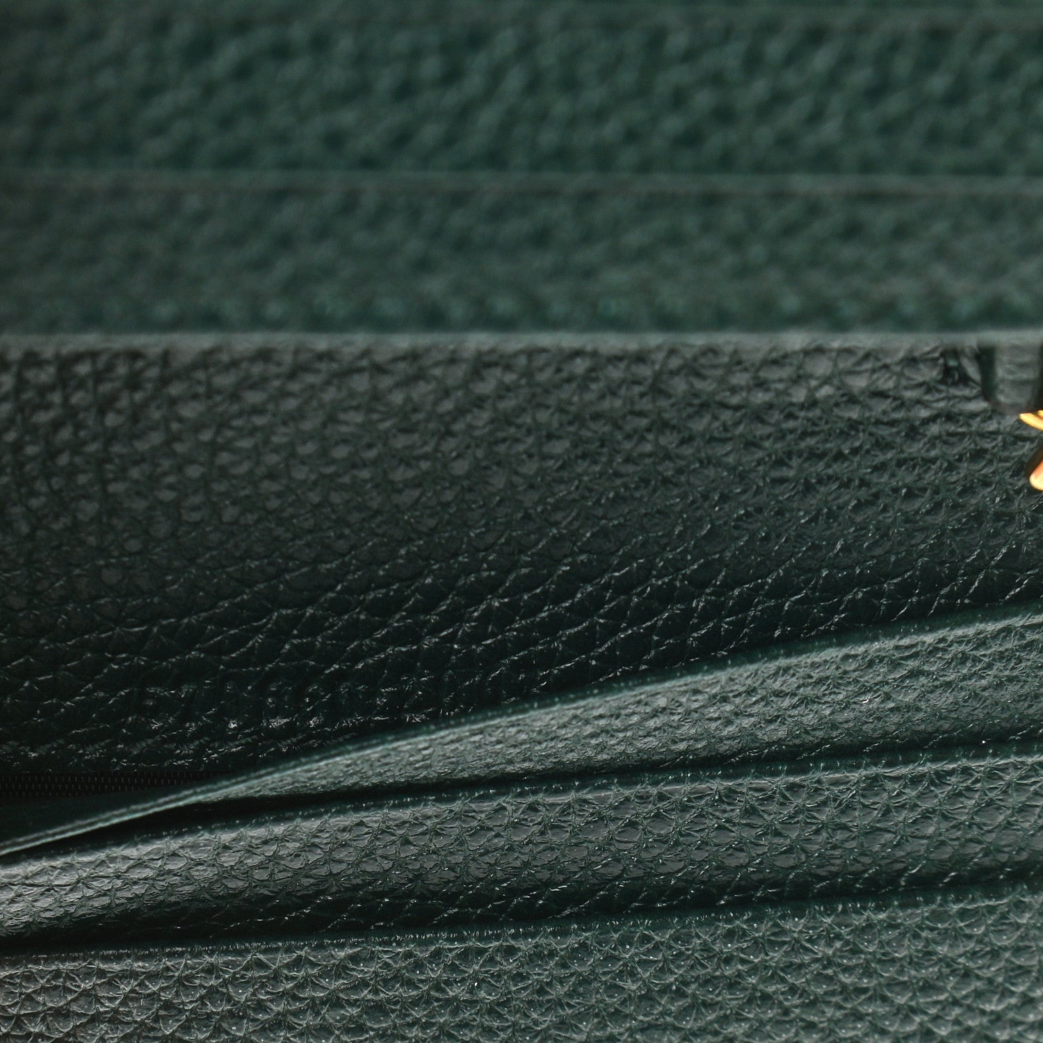 Gucci Grainy Calfskin Zumi Chain Card Case Wallet Vintage Green 7 of 9