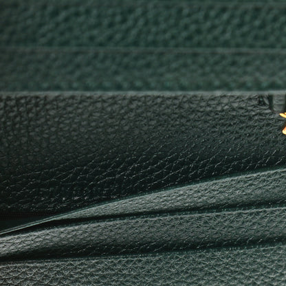 Gucci Grainy Calfskin Zumi Chain Card Case Wallet Vintage Green 7 of 9