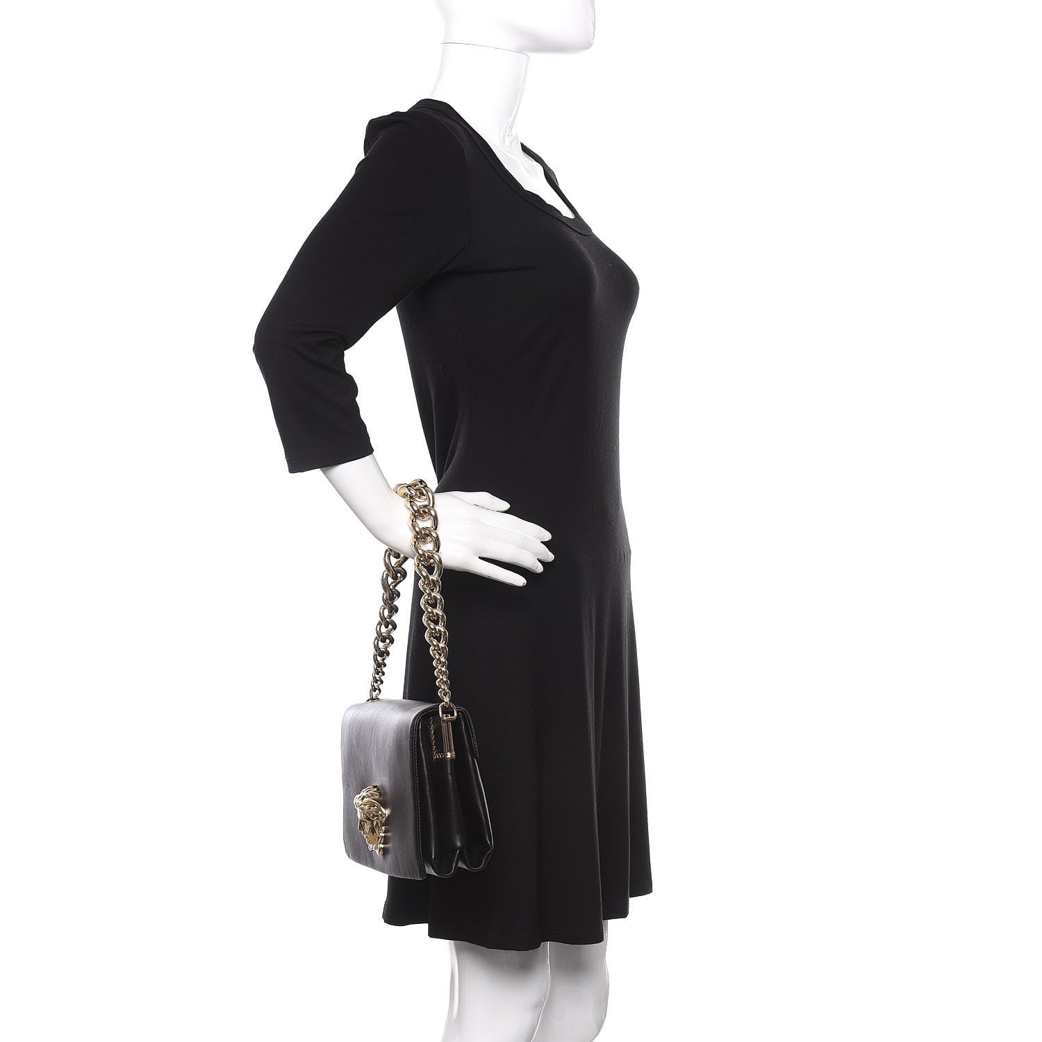 Versace Nappa Palazzo Sultan Evening Bag Black 2 of 11