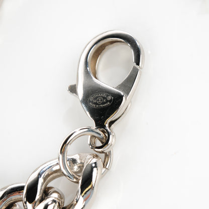 Chanel Plexiglass Pearl CC Padlock Bracelet Silver 4 of 6