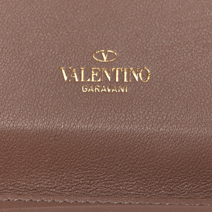 Valentino Garavani Calfskin Rockstud Compact Bi-Fold Wallet Poudre 6 of 8