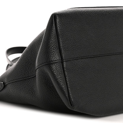 Prada Vitello Daino Pocket Small Tote Black 10 of 17