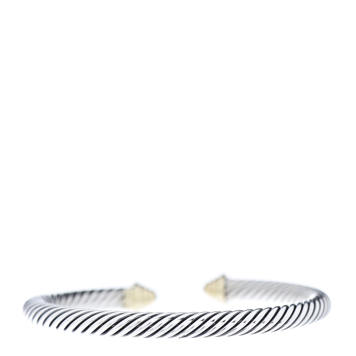 David Yurman Sterling Silver 14K Yellow Gold 5mm Cable Classics Bracelet 3 of 5