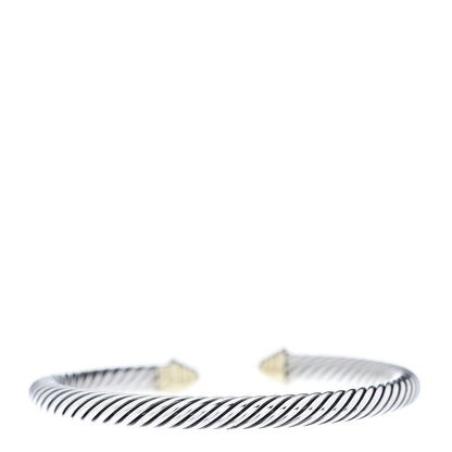 David Yurman Sterling Silver 14K Yellow Gold 5mm Cable Classics Bracelet 3 of 5
