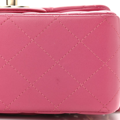 Chanel Lambskin Quilted Mini Square Flap Pink 12 of 12