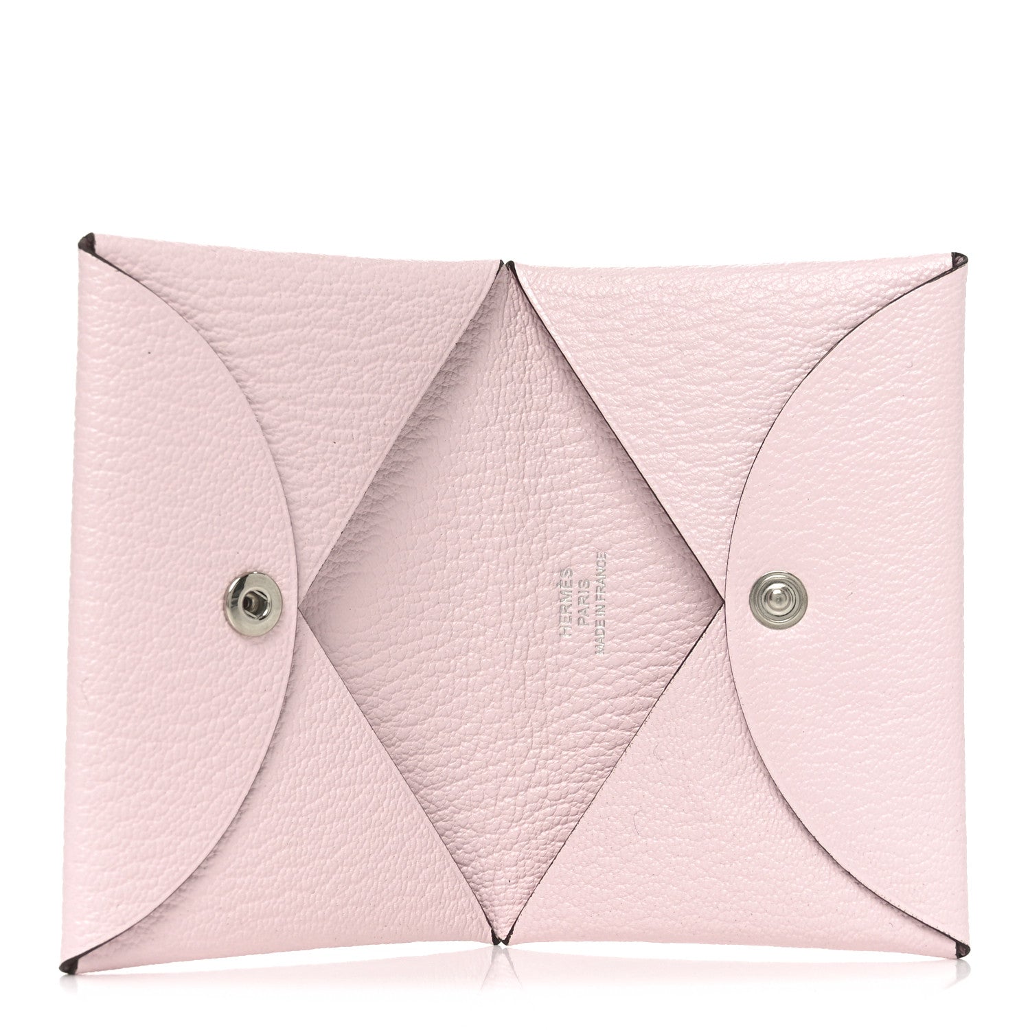 Hermes Chevre Mysore Calvi Duo Card Case Rose Darling 5 of 8