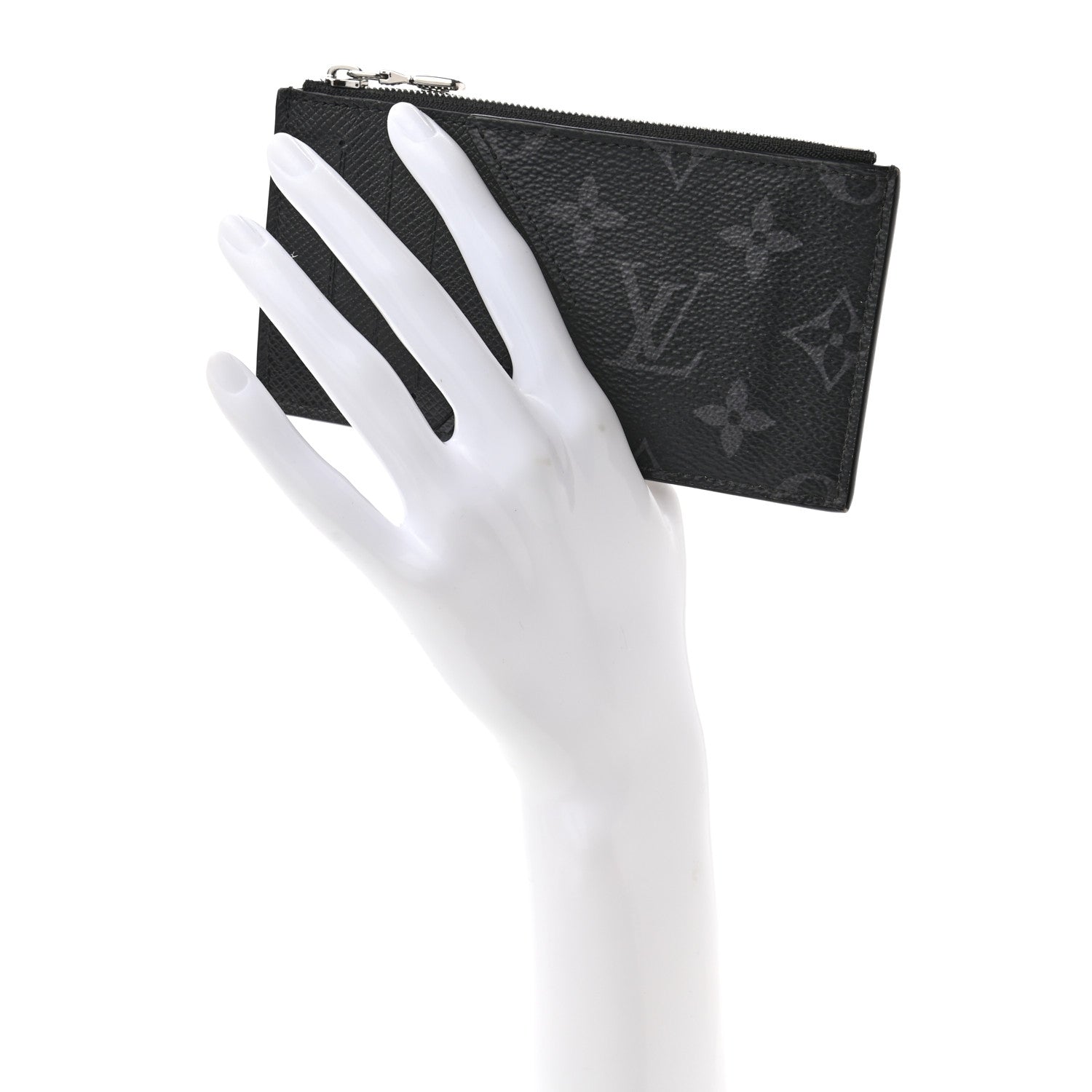 Louis Vuitton Monogram Eclipse Taiga Coin Card Holder 3 of 10