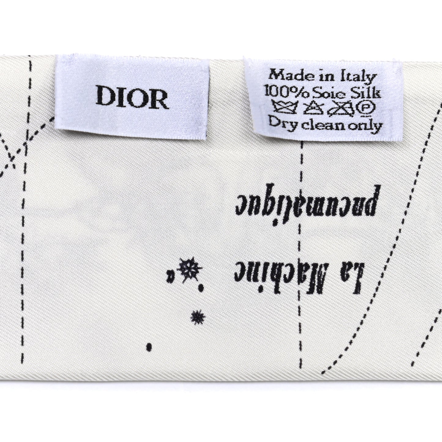 Silk Zodiac Mitzah Scarf White Black