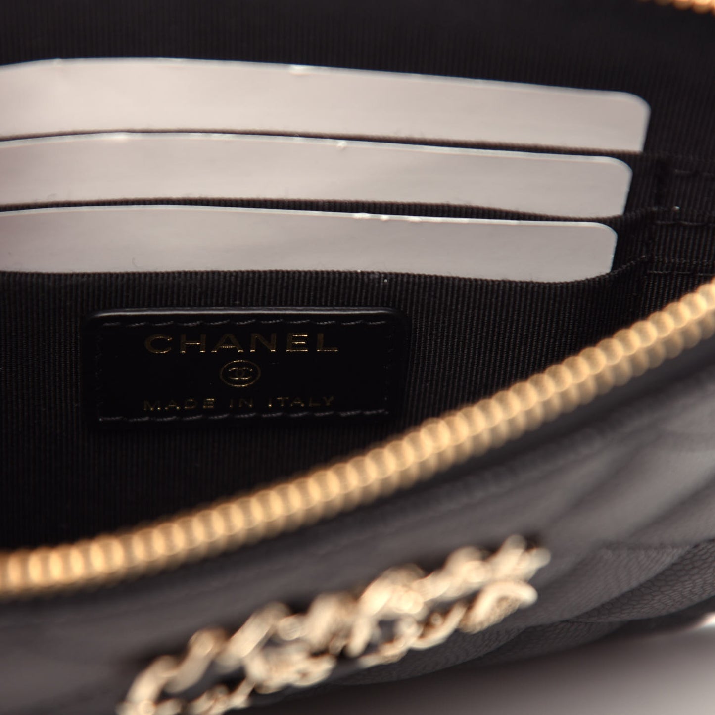 Caviar Quilted Small French New Wave CC Pouch Black