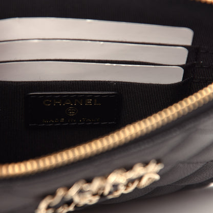 Chanel Caviar Quilted Small French New Wave CC Pouch Black 6 of 8