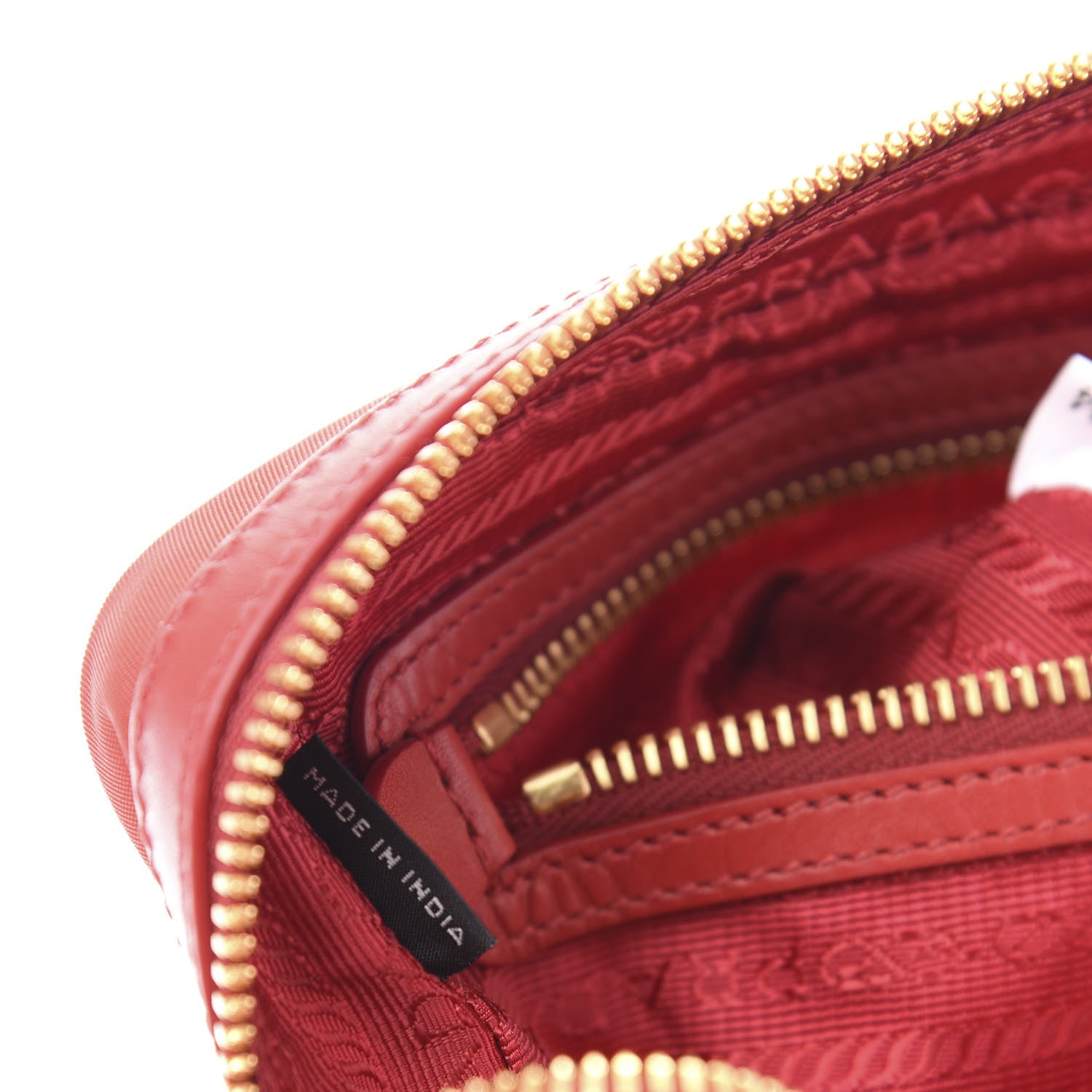 Prada Tessuto Nylon Soft Calf Camera Bag Rosso 8 of 11