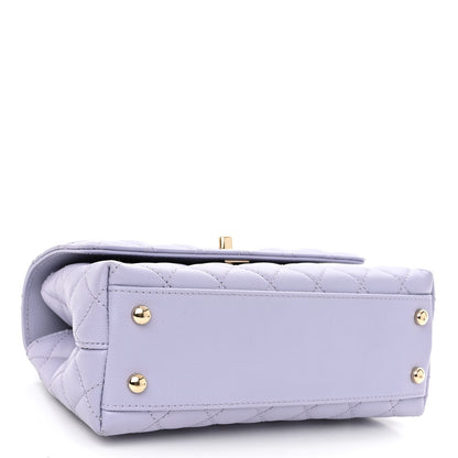 Chanel Caviar Quilted Mini Coco Handle Flap Light Purple 4 of 10