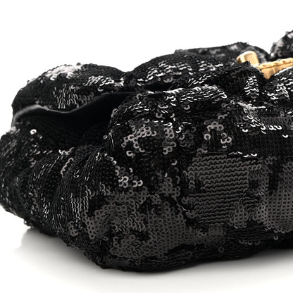 Chanel Sequin Quilted Medium Chanel 19 Flap Black 8 of 9