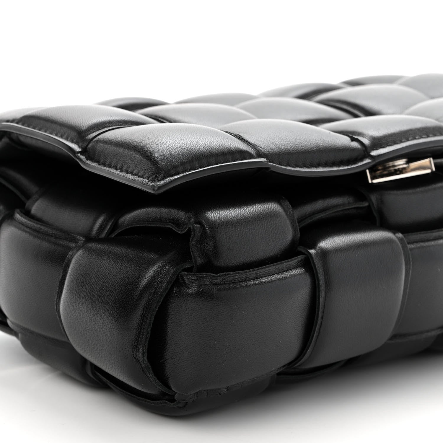 Bottega Veneta Nappa Maxi Intreccio Padded Cassette Crossbody Bag Black 8 of 11