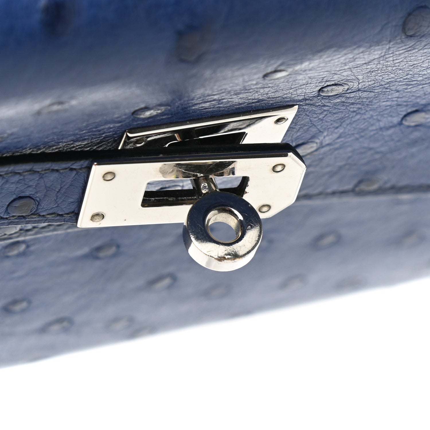 Hermes Ostrich Kelly Longue Wallet Bleu Saphir 8 of 8