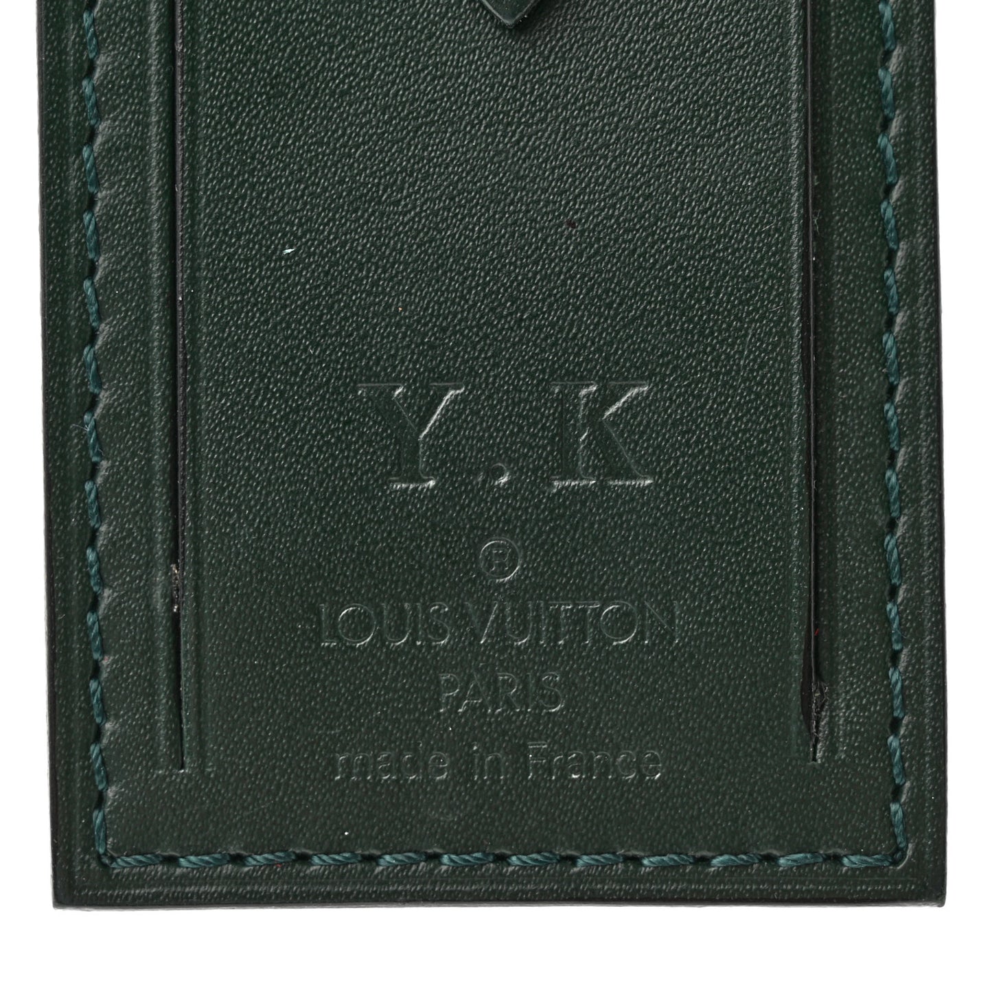 Calfskin Luggage Tag Green