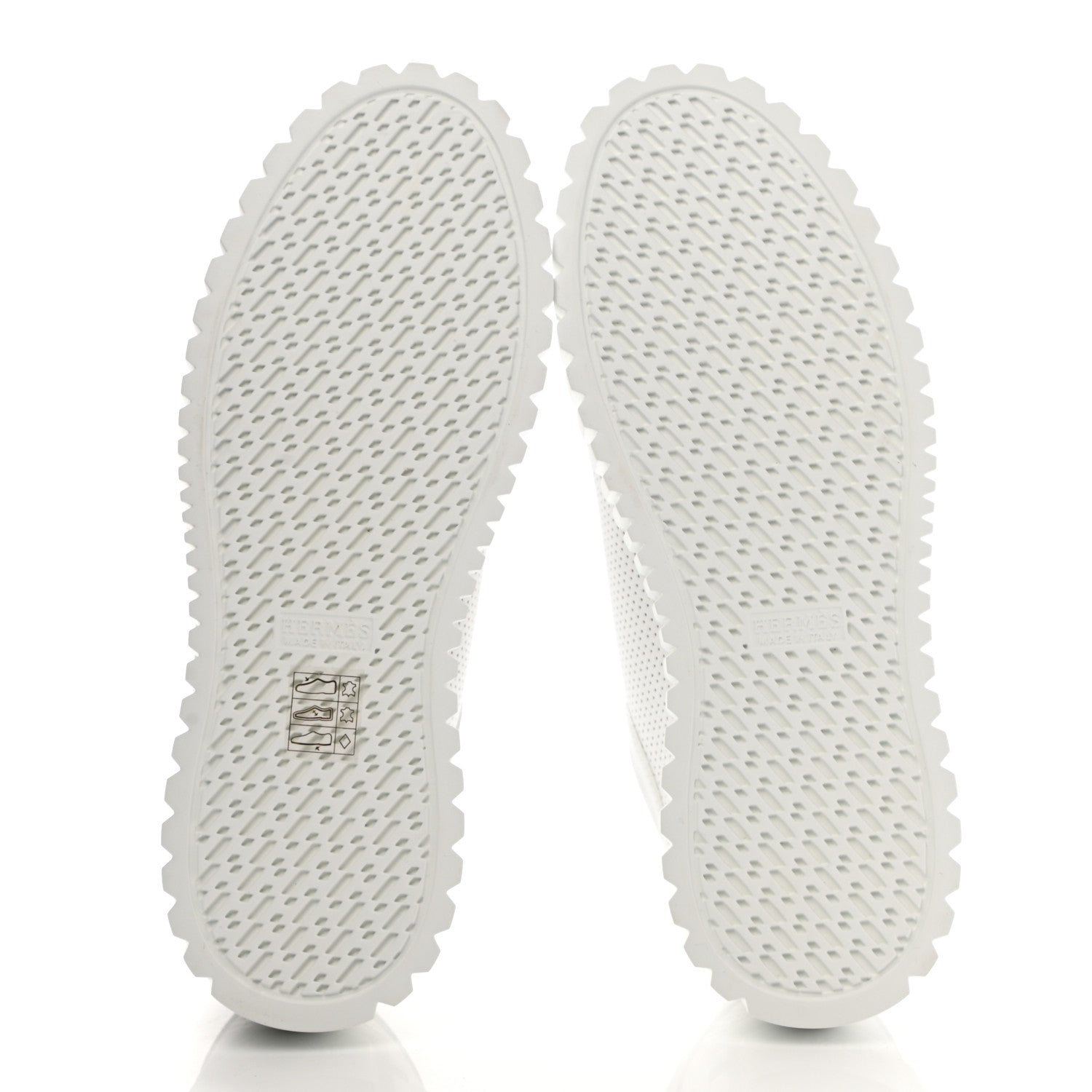 Hermes Perforated Calfskin Cross Sneakers 37 White 5 of 8