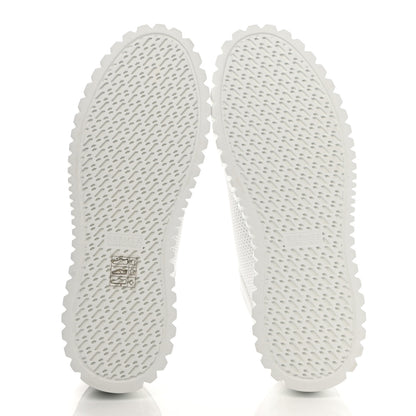 Hermes Perforated Calfskin Cross Sneakers 37 White 5 of 8