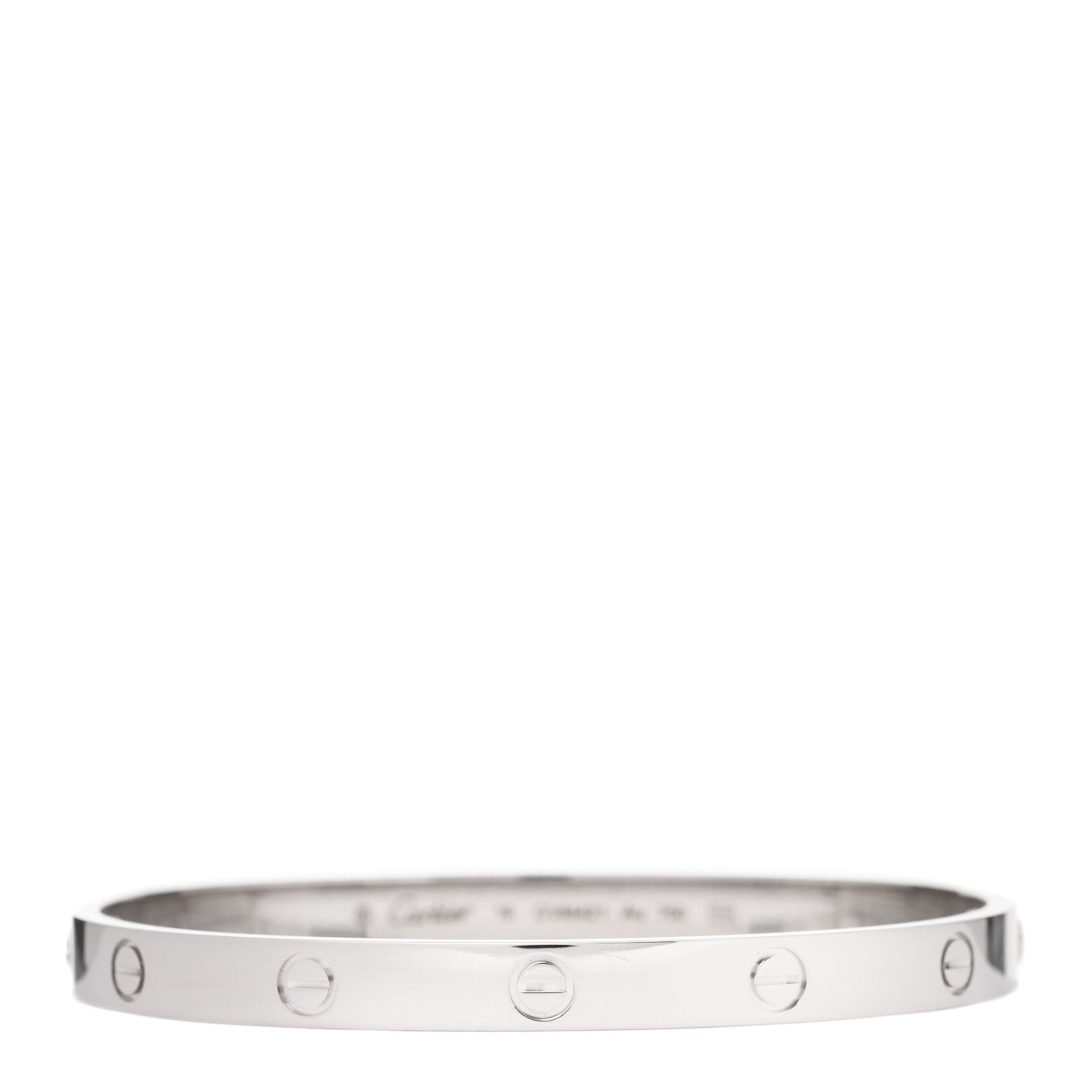 Cartier 18K White Gold LOVE Bracelet 19 1 of 6