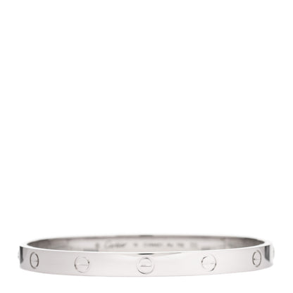 Cartier 18K White Gold LOVE Bracelet 19 1 of 6