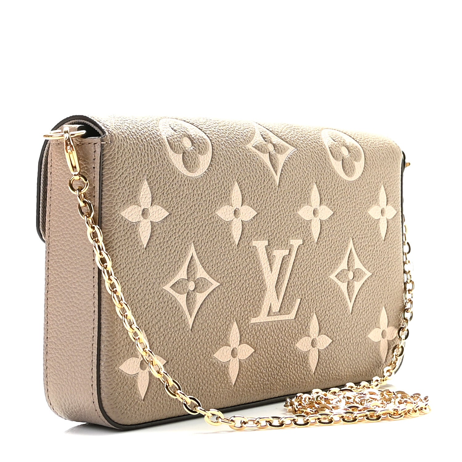 Louis Vuitton Empreinte Monogram Giant Felicie Pochette Tourterelle Creme 3 of 9