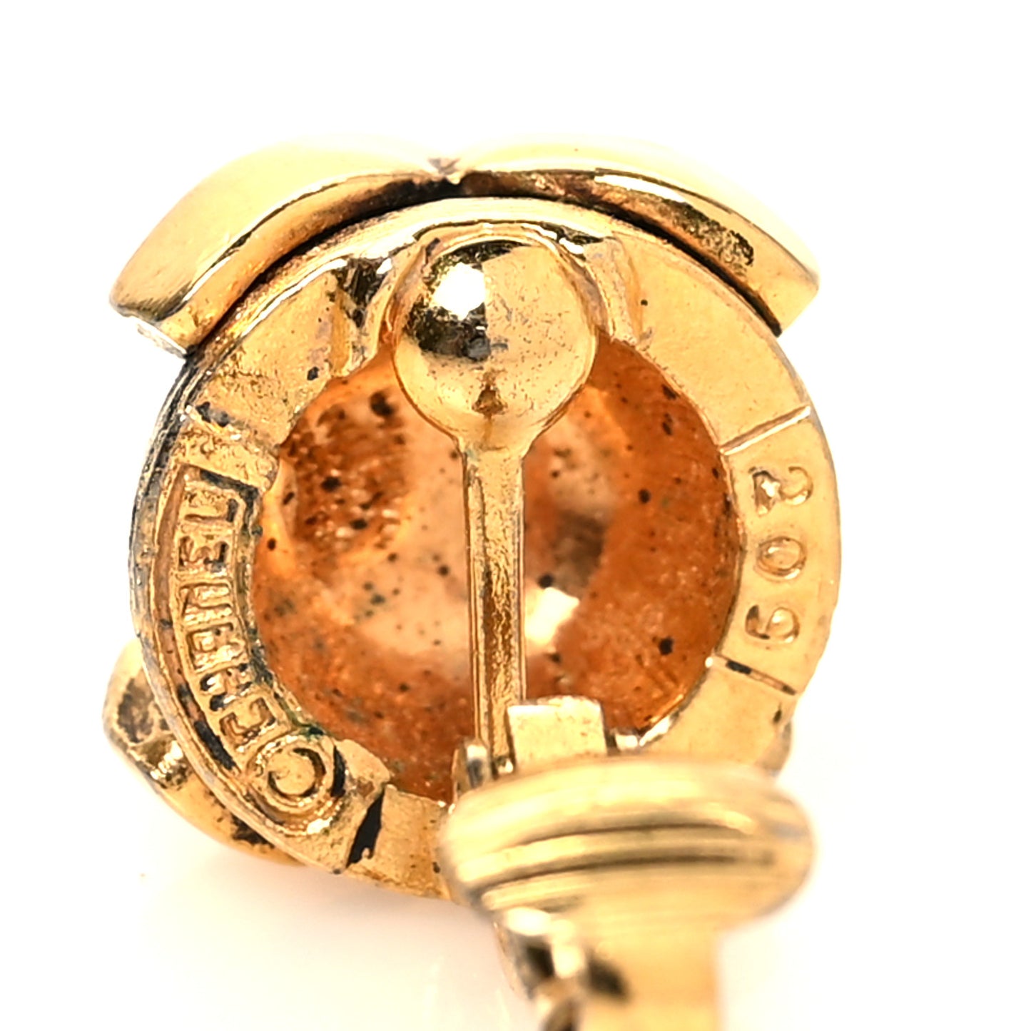 CC Clip On Earrings Gold