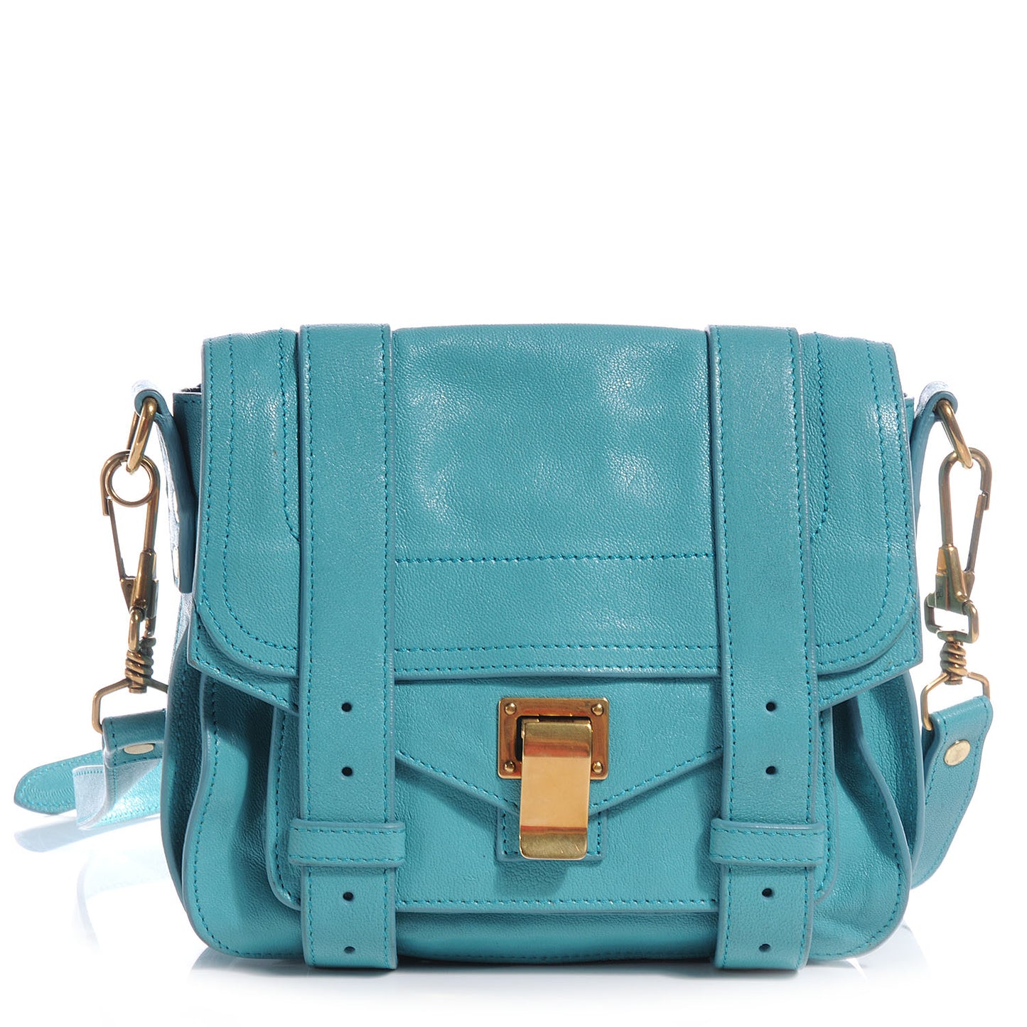 Leather PS1 Mini Pouch Messenger Bag Lagoon