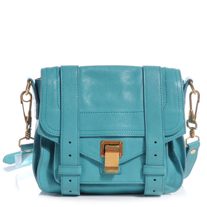 Proenza Schouler Leather PS1 Mini Pouch Messenger Bag Lagoon 1 of 11